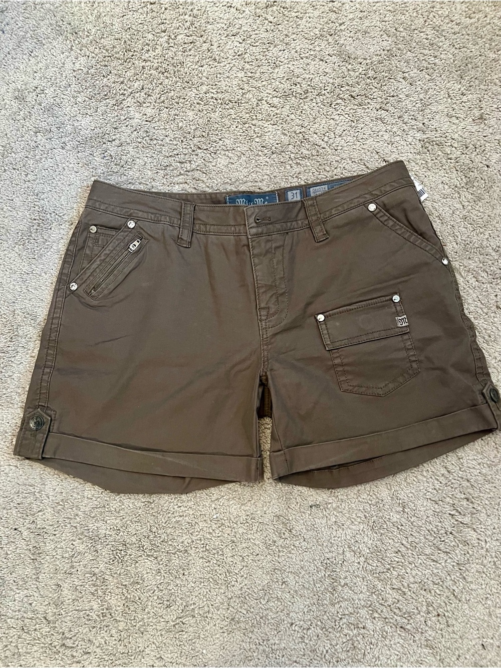Miss Me Embellished Wing Pocket Shorts NWT Size 31 Western Y2K - Picture 4 of 14